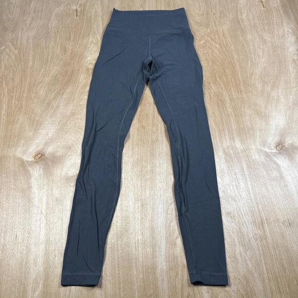 Lululemon Size 4 Charcoal Gray Full Length Mid Rise Leggings - Picture 1 of 6